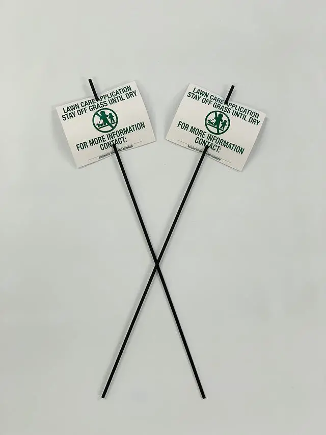 Alt view image 2 of 3 - Illinois Pesticide Application Signs & Stakes (Economy Style Stakes / 500 pc. Pack)