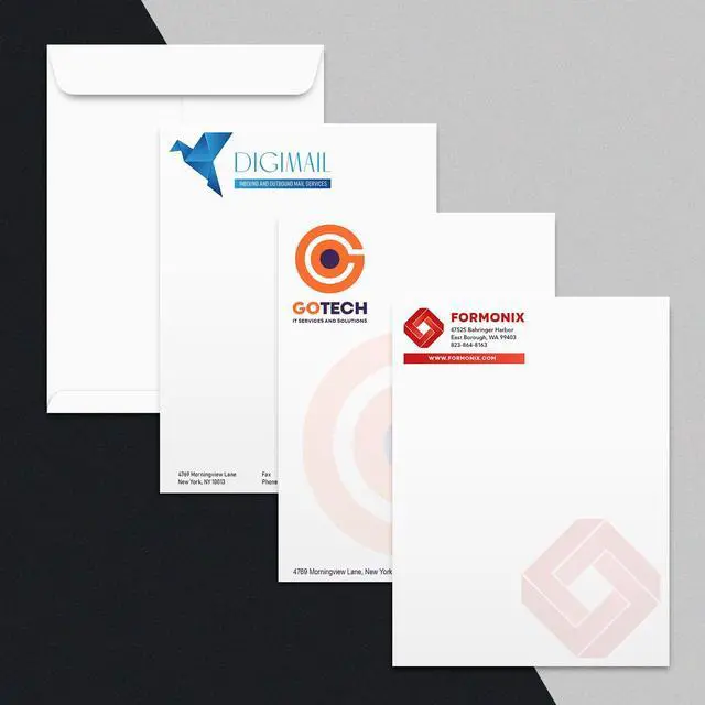 Alt view image 5 of 6 - Customize Your 10" x 13" Catalog Envelopes - Upload Your Full Color Logo and Return Address Custom Professionally Printed Bright White Wove Envelopes Thick and Sturdy (500)