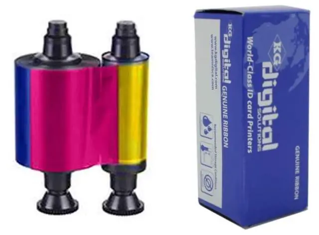 Alt view image 3 of 4 - Nisca NGYMCKO2 Color Ribbon YMCKO - 250 Prints for PR5100, PR5200, PR5300, and PR5310 Printers with 500 Premium White Blank Plastic CR80 30 Mil PVC Cards