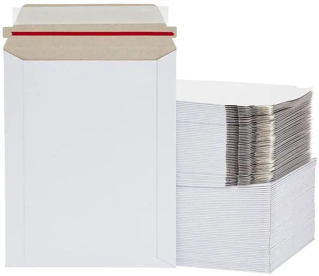 Main image of PSBM 200 PCS 9.75 x 12.25 Inch White Rigid Photo Mailers, Cardboard Shipping Envelopes, Mailers for Shipping Photos, CDs, Documents, Catalogue, Or Any Flat Object