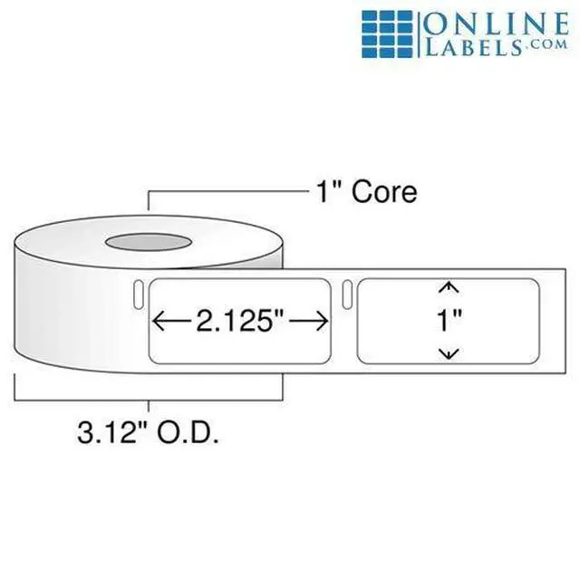 Alt view image 2 of 5 - 1 x 2.125 Removable Labels for DYMO Printers - 500 Labels Per Roll, 24 Rolls Totaling 12,000 Labels
