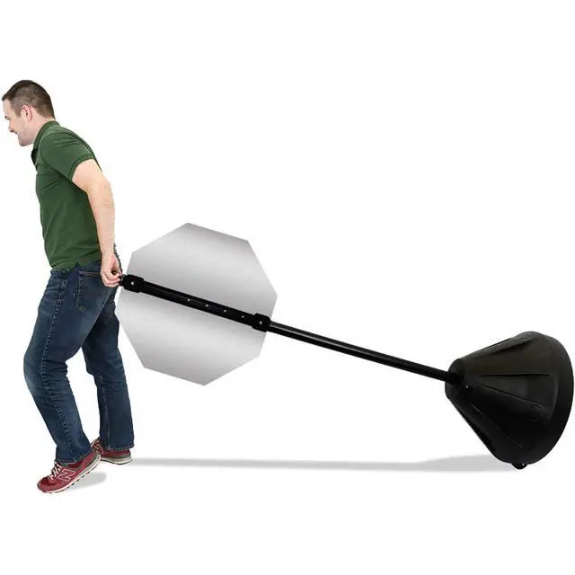 Alt view image 2 of 7 - Portable Sign Post with 5.5 Feet Pole and 2 Feet Diameter Base, Made in USA