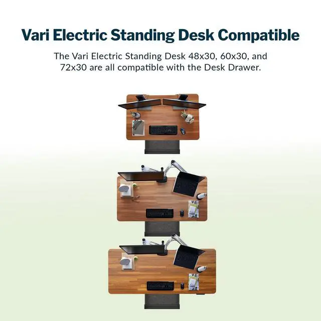 Alt view image 7 of 7 - Steel Under Desk Drawer - Slim Undermount Storage Organizer- Standing Desks Attachment- Versatile Placement Options, Efficient Workspace- Office Desk Accessory- (20.25" x 9.5" x 1.75")