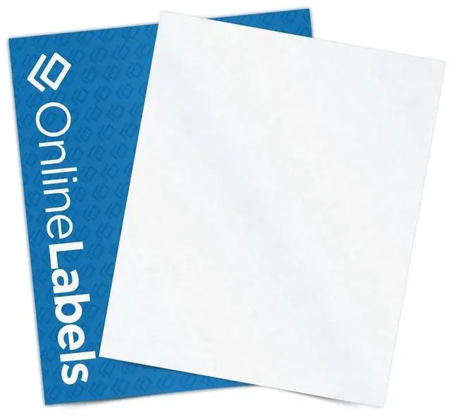Main image of 8.5 x 11 Waterproof Clear Frosted Matte Sticker Paper (Laser Printers Only) - 250 Sheets - Full Sheet Labels - OnlineLabels