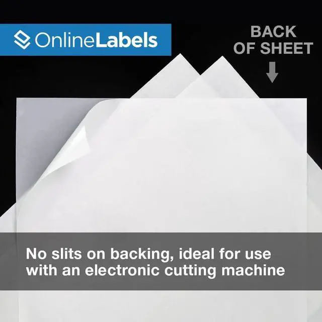 Alt view image 2 of 7 - 8.5 x 11 Waterproof Clear Frosted Matte Sticker Paper (Laser Printers Only) - 250 Sheets - Full Sheet Labels - OnlineLabels