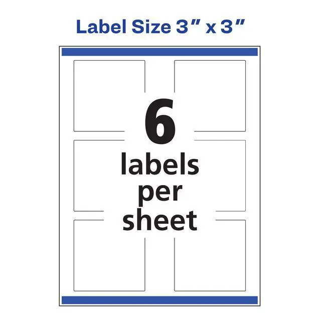 Alt view image 7 of 7 - Glossy Clear Square Labels, Sure Feed Technology, 3" x 3", 600 Glossy Clear Labels, Print-To-The-Edge, Laser/Inkjet Printable