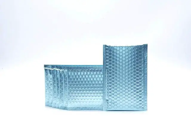 Main image of ProLine Matte Metallic Ice Blue Bubble Padded Mailers 4x8 Inch Self Seal Padded Envelopes (1000)