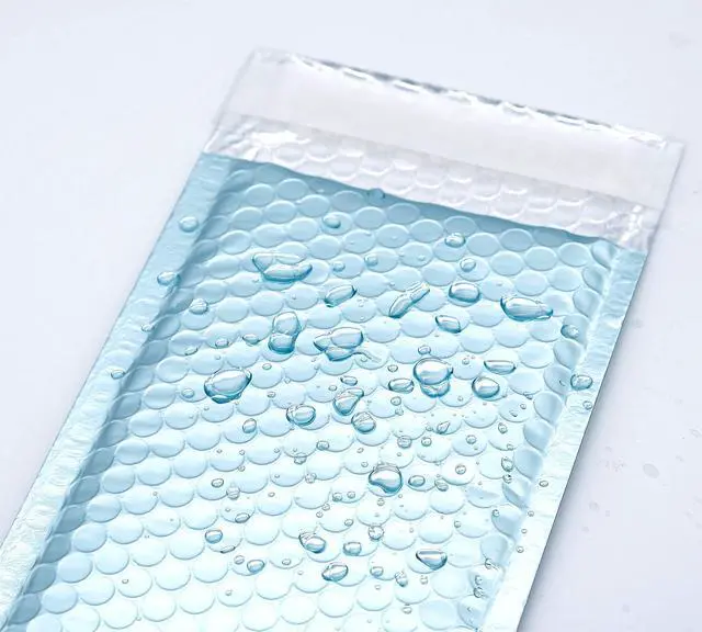 Alt view image 4 of 5 - ProLine Matte Metallic Ice Blue Bubble Padded Mailers 4x8 Inch Self Seal Padded Envelopes (1000)