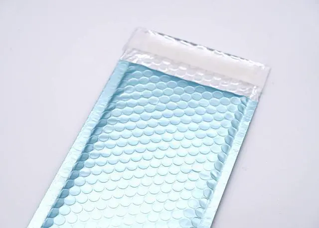 Alt view image 5 of 5 - ProLine Matte Metallic Ice Blue Bubble Padded Mailers 4x8 Inch Self Seal Padded Envelopes (1000)