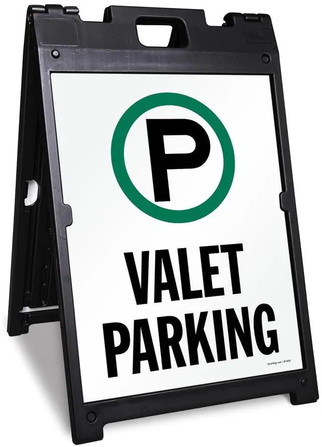 Main image of 24 x 18 inch Valet Parking Two-Sided BabyBoss A-Frame Sign Kit, Plastic, Multicolor (1 A-Frame + 2 Sign Panels)