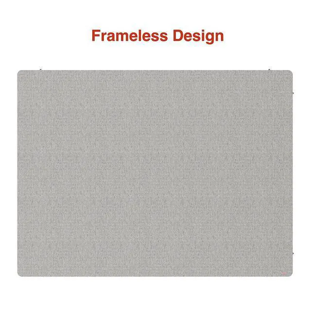 Alt view image 5 of 5 - Fabric Bulletin Board, 4 ft x 3 ft Wall Mounted Fabric Message Board for Home Office and School