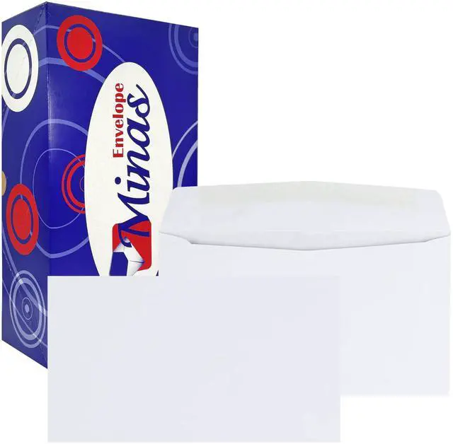 Main image of 2500 6 3/4 Business Envelopes, 3 5/8 x 6 1/2 Inches, 24lb White Paper, Gummed Closure, 2500 Count