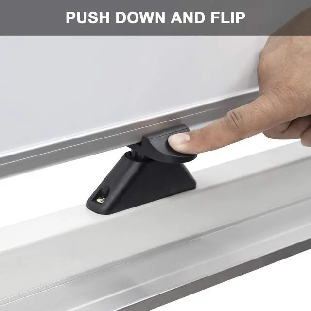 Alt view image 3 of 7 - Mobile Whiteboard Magnet Dry Erase Board on Wheels Double-Sided Magnetic Portable Stand Whiteboard- 48"x36" Rolling White Boards with Easy Flip Feature