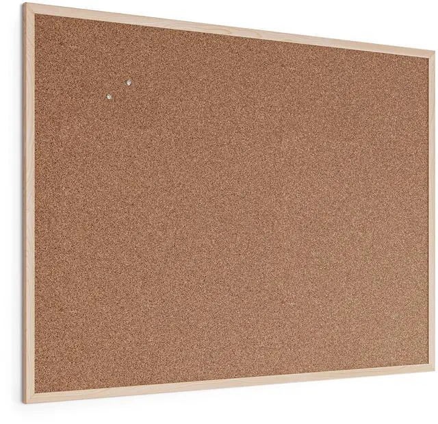 Main image of Cork Bulletin Board, 36" x 48" Inches, Light Birch Wood Frame (003U00-01)