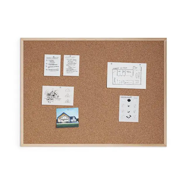 Alt view image 3 of 7 - Cork Bulletin Board, 36" x 48" Inches, Light Birch Wood Frame (003U00-01)