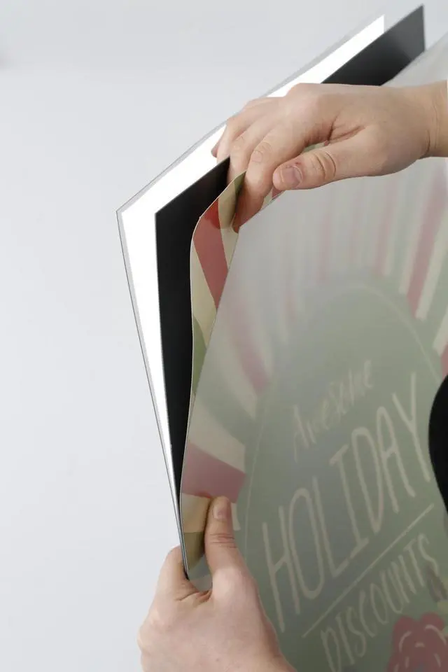 Alt view image 3 of 6 - Metal Eco Info Board, Silver 22x28 Inches Slide-In Poster Sign Holder 1 Tier Double Sided Floor Standing Pedestal Advertising Display with Backing and Anti-Glare PET Cover