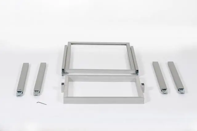 Alt view image 4 of 6 - Metal Eco Info Board, Silver 22x28 Inches Slide-In Poster Sign Holder 1 Tier Double Sided Floor Standing Pedestal Advertising Display with Backing and Anti-Glare PET Cover