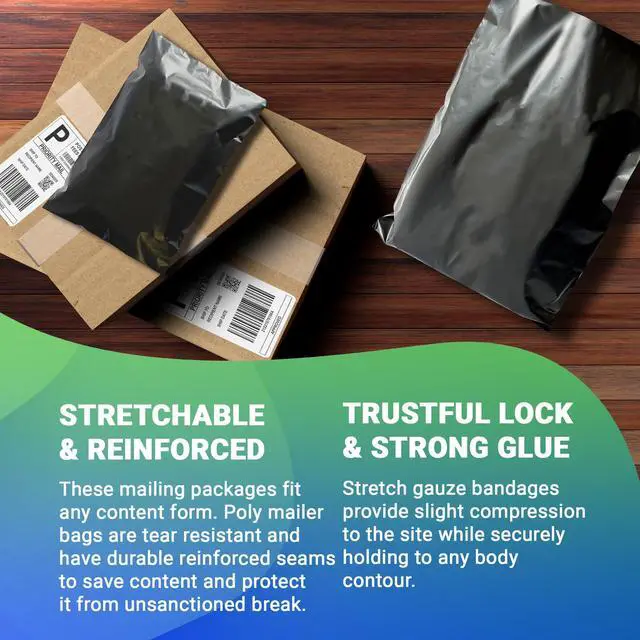 Alt view image 3 of 7 - Poly Mailers, Shipping Bags, 12 x 15.5 in, Black, Pack of 500, Self Seal, 2 Mil Polyethylene, Waterproof