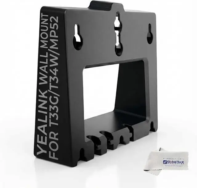 Main image of Yealink T33G, T34W & MP52 Wall Mount Bracket (10pk) Secure Holder for Offices, Call Centers, Clinics - Durable Build, Fast Easy Installation, Free Desk Space & Organize Workstations with GTW Cloth
