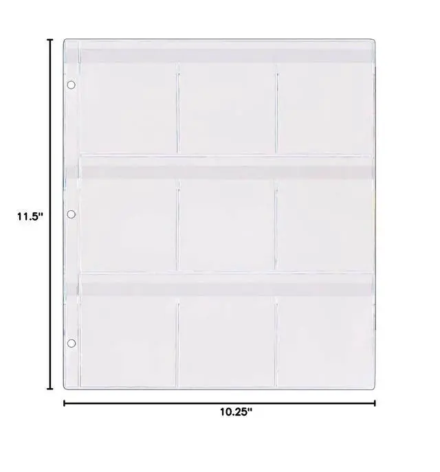 Alt view image 4 of 4 - StoreSMART® - 9-Pocket Binder Page with Flaps for Game Boy Cartridges - 100-Pack - SPT1823F-100