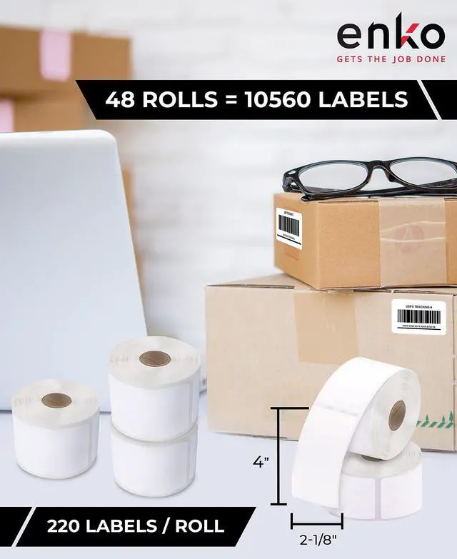 Alt view image 2 of 6 - (48 Rolls, 10,560 Labels) Address & Shipping Labels 30323 Compatible for Dymo LabelWriter (2-1/8 x 4")