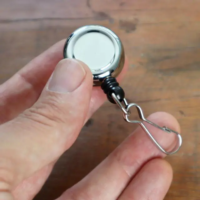 Alt view image 2 of 7 - Bulk 100 Pack - Small and Heavy Duty Metal Retractable Badge Reel with J Hook - Powerful Spring Clip & Strong Retraction Force - Cute Name Badge Holder for Nurse by