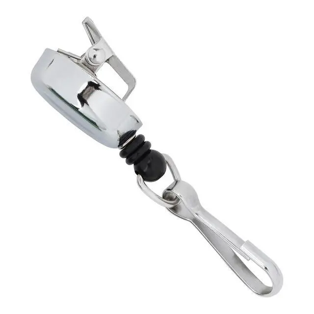 Alt view image 6 of 7 - Bulk 100 Pack - Small and Heavy Duty Metal Retractable Badge Reel with J Hook - Powerful Spring Clip & Strong Retraction Force - Cute Name Badge Holder for Nurse by