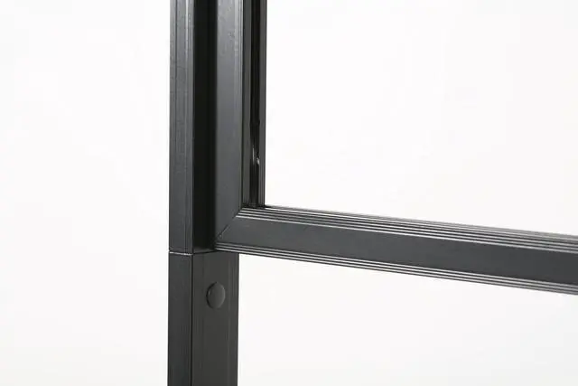 Alt view image 4 of 6 - Metal Eco Info Board, Black 22x28 Inches Slide-In Poster Sign Holder 1 Tier Double Sided Floor Standing Pedestal Advertising Display with Backing and Anti-Glare PET Cover