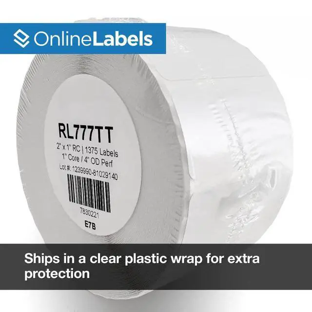 Alt view image 4 of 7 - 2 x 1 Labels for Thermal Transfer Printers - 1 Inch Core - Permanent Adhesive - Barcode, Inventory, Address Labels - 33,000 Labels, 24 Roll