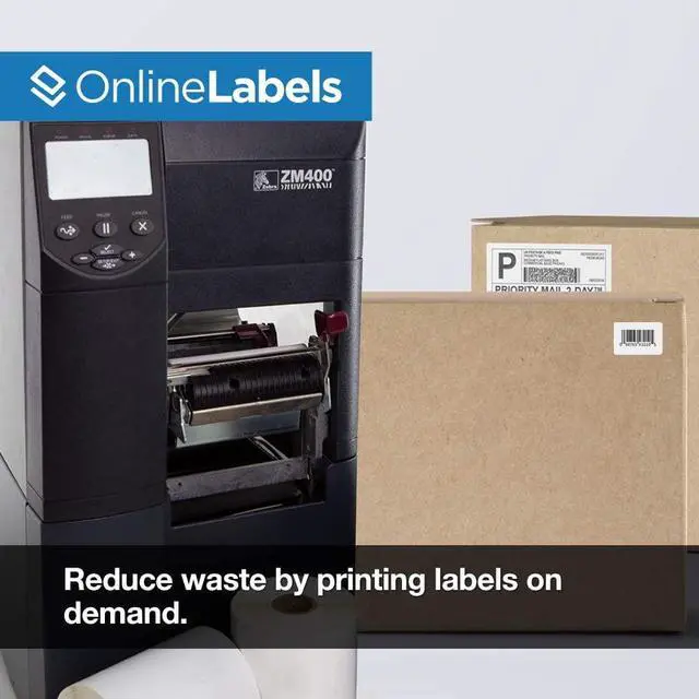 Alt view image 3 of 7 - 2 x 1 Labels for Thermal Transfer Printers - 1 Inch Core - Permanent Adhesive - Barcode, Inventory, Address Labels - 33,000 Labels, 24 Roll