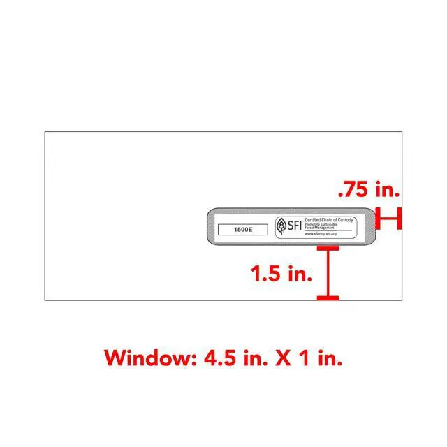 Alt view image 4 of 7 - CMS-1500 Health Insurance Right Window Envelope, Gum-Seal, 9-1/2" x 4-1/2", Pack of 2,500, Office Supplies for Physicians, Practitioners, Specialty Providers, Medical Billing Companies