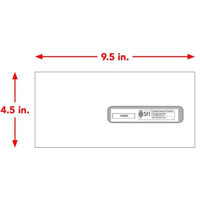 Alt view image 3 of 7 - CMS-1500 Health Insurance Right Window Envelope, Gum-Seal, 9-1/2" x 4-1/2", Pack of 2,500, Office Supplies for Physicians, Practitioners, Specialty Providers, Medical Billing Companies