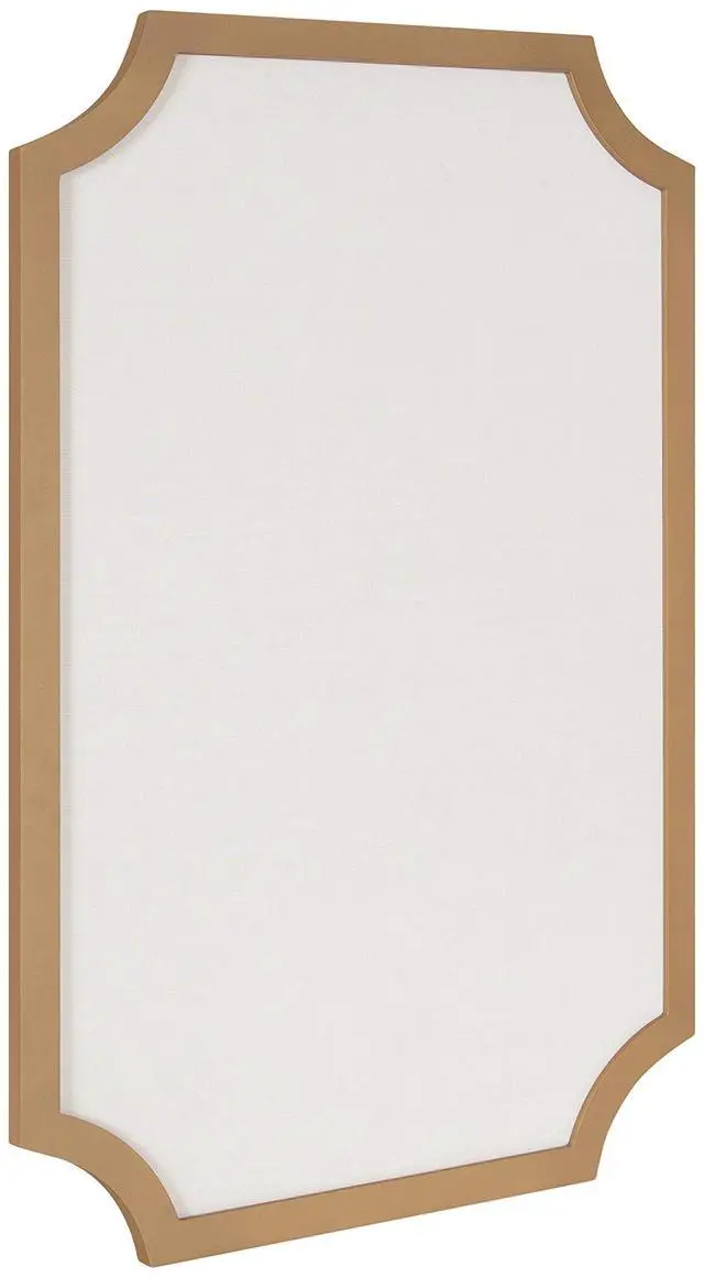 Main image of Holbrook Modern Scalloped Fabric Pinboard, 24 x 36, Gold, Decorative Bulletin Board for Wall