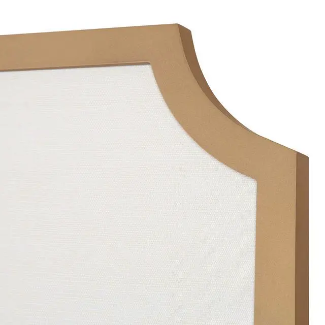 Alt view image 4 of 6 - Holbrook Modern Scalloped Fabric Pinboard, 24 x 36, Gold, Decorative Bulletin Board for Wall