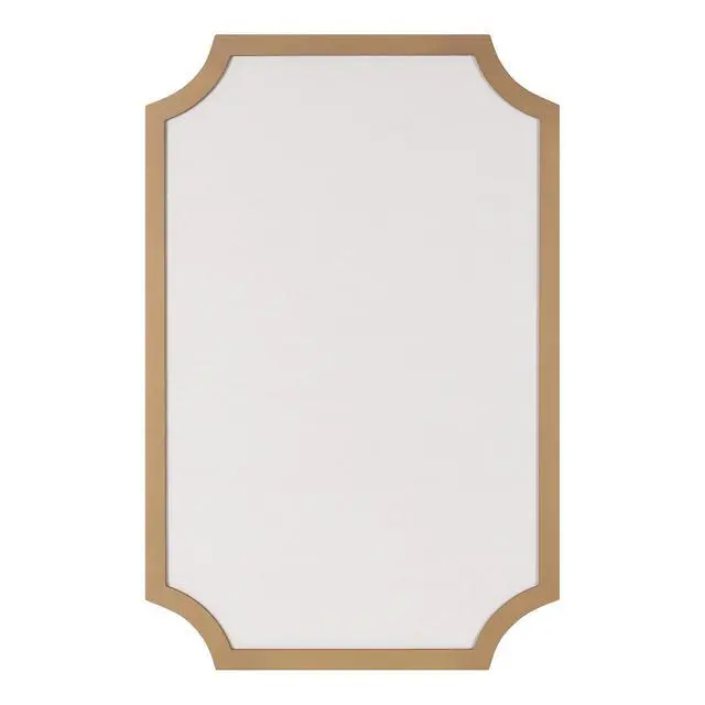 Alt view image 3 of 6 - Holbrook Modern Scalloped Fabric Pinboard, 24 x 36, Gold, Decorative Bulletin Board for Wall
