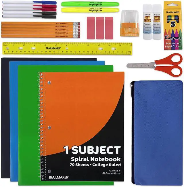 Alt view image 3 of 7 - 12 pack Bulk 19 Inch Backpacks With Water Bottle Holder & 30 Piece School Supplies Kits