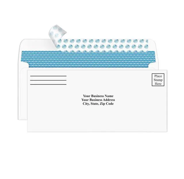 Alt view image 2 of 5 - 1000#9 Custom Printed Reply Envelopes - Self-Seal Security - Personalized with Logo and/or Return Address - Self-Seal, 3-7/8 x 8-7/8 Inches, 1000 Count (7-30138-1000)