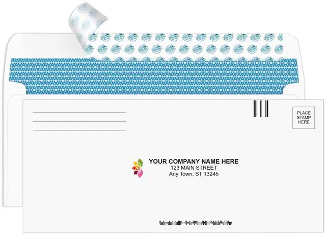 Main image of 1000#9 Custom Printed Reply Envelopes - Self-Seal Security - Personalized with Logo and/or Return Address - Self-Seal, 3-7/8 x 8-7/8 Inches, 1000 Count (7-30138-1000)