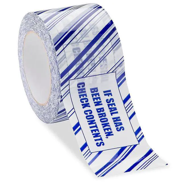 Alt view image 2 of 5 - VPTAPE 3 Inch x 110 Yards Pre-Printed Packing Tape, 2.2 Mil Thick, 24 Pack for Packaging, Shipping, Moving, Home and Office (24 Pack, Blue-"If Seal Has Been Broken Check Contents")