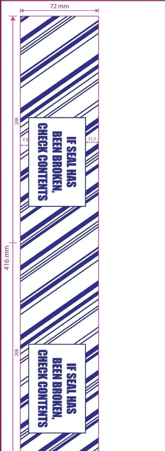 Alt view image 3 of 5 - VPTAPE 3 Inch x 110 Yards Pre-Printed Packing Tape, 2.2 Mil Thick, 24 Pack for Packaging, Shipping, Moving, Home and Office (24 Pack, Blue-"If Seal Has Been Broken Check Contents")