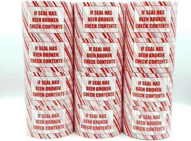 Main image of VPTAPE 3 Inch x 110 Yards Pre-Printed Packing Tape, 2.2 Mil Thick, 24 Pack for Packaging, Shipping, Moving, Home and Office (24 Pack, RED/White-If Seal Has Been Broken Check Contents)