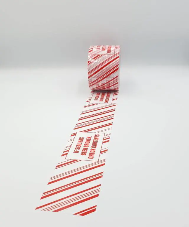Alt view image 3 of 4 - VPTAPE 3 Inch x 110 Yards Pre-Printed Packing Tape, 2.2 Mil Thick, 24 Pack for Packaging, Shipping, Moving, Home and Office (24 Pack, RED/White-If Seal Has Been Broken Check Contents)