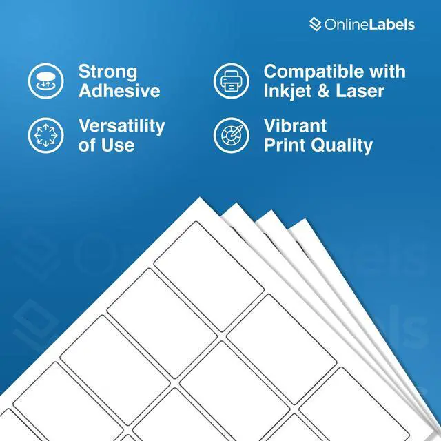 Alt view image 5 of 7 - 2.5 x 1.563 Rectangle Labels - Pack of 18,000 Labels, 1,000 Sheets - Inkjet/Laser Printer