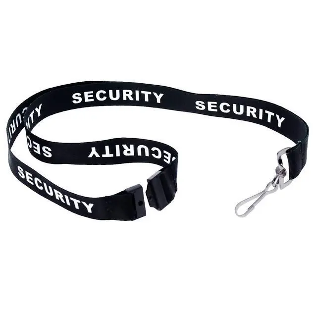 Alt view image 2 of 7 - Bulk 100 Pack - Security Lanyard with Safety Breakaway Clasp and Metal Clip - Neck Strap Key and I'D Badge Holder for Security Guard, Loss Prevention, or Safety Officer Cooridinator