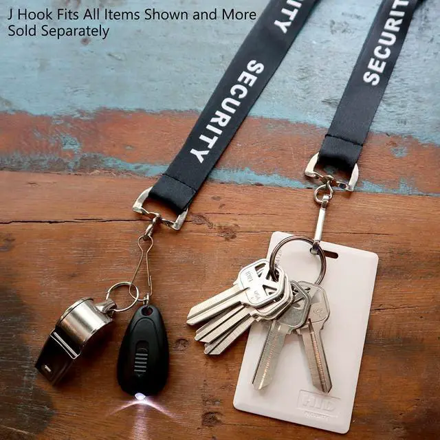Alt view image 6 of 7 - Bulk 100 Pack - Security Lanyard with Safety Breakaway Clasp and Metal Clip - Neck Strap Key and I'D Badge Holder for Security Guard, Loss Prevention, or Safety Officer Cooridinator