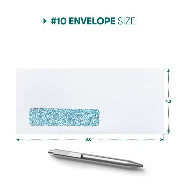 Alt view image 3 of 7 - #10 Single Left Window Custom Printed Business Envelopes, 1000-Pack - Self Seal Security Envelopes, Flip & Stick Closure, Text and Logo Customization, Privacy Tint, 24lb, 4 1/8 x 9 1/2 Inches
