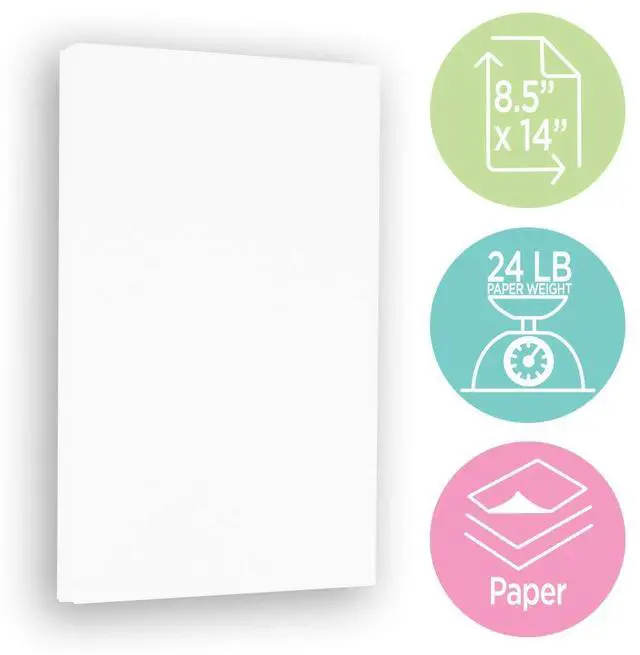 Alt view image 4 of 4 - Legal Strathmore 32lb Paper - 90 GSM - 8.5 x 14 - Bright White Wove - 500 Sheets/Ream