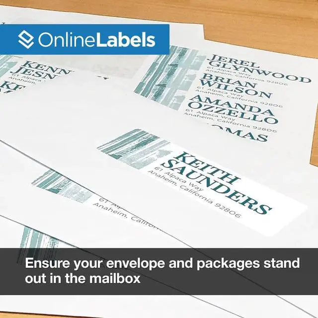 Alt view image 6 of 7 - Customizable Address Labels - 4 x 1.33 - Permanent, White Matte - Mailing, Barcoding - Pack of 14,000 Labels, 1,000 Sheets - Inkjet/Laser Printers