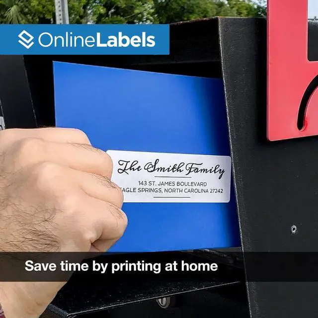 Alt view image 7 of 7 - Customizable Address Labels - 4 x 1.33 - Permanent, White Matte - Mailing, Barcoding - Pack of 14,000 Labels, 1,000 Sheets - Inkjet/Laser Printers