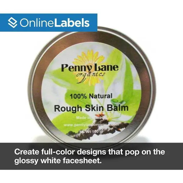 Alt view image 3 of 7 - 2.5 Inch Round Labels - White Gloss (Laser Printers Only) - Pack of 12,000 Circle Stickers, 1000 Sheets - OnlineLabels